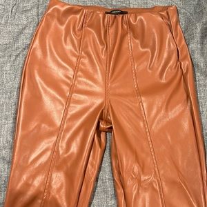 Leather skinny pants